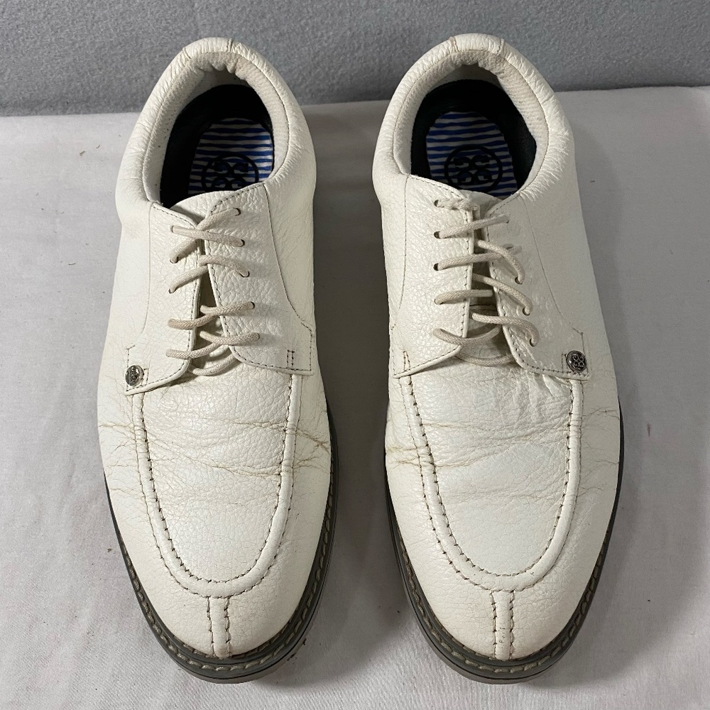 G/Fore Gfore Snow White Pebble Leather Split Toe Golf… - Gem